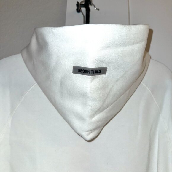 FEAR OF GOD ESSENTIALS 3D Silicon Applique Pullover Hoodie White L - Picture 9 of 11